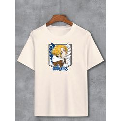 Camiseta Bege Anime Attack On Titan - CGATKOT25 - USENERD