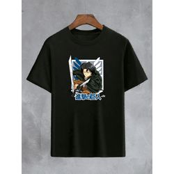 Camiseta Preta Anime Attack On Titan - CPATKOT22 - USENERD