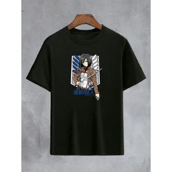 Camiseta Preta Anime Attack On Titan - CPATKOT23 - USENERD