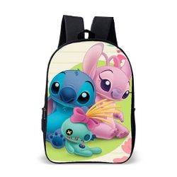 Mochila Infantil Escolar De Costas Basica Lilo & S... - USENERD