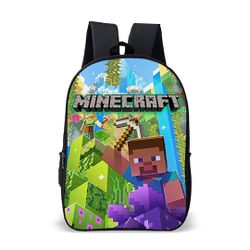 Mochila Infantil Escolar De Costas Basica Minecraf... - USENERD