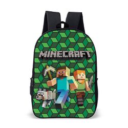 Mochila Infantil Escolar De Costas Basica Minecraf... - USENERD