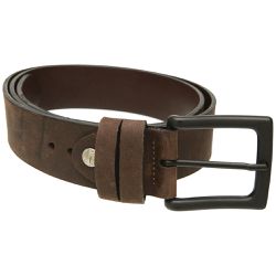 Cinto casual masculino em couro na cor café com fi... - ELEAH