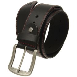 Cinto casual masculino em Couro na cor preto com f... - ELEAH