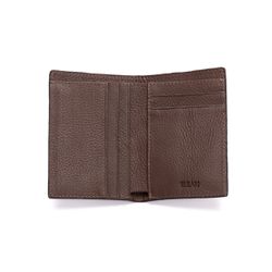 Carteira masculina em couro legitimo na cor cafe -... - ELEAH