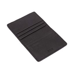 Porta cartão masculino em couro legitimo na cor pr... - ELEAH