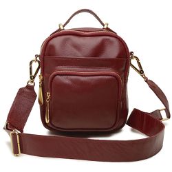 Bolsas feminina em Couro Eleah BF-3002 cor vinho -... - ELEAH