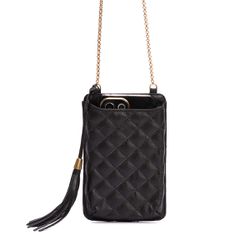 Porta celular + cartão em couro legitimo na cor pr... - ELEAH