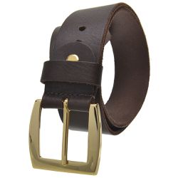 Cinto casual feminino em couro na cor marrom com f... - ELEAH