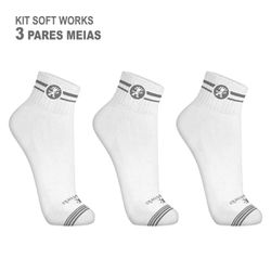 Kit com 3 Pares Meias de Algodão Cano Curto Soft W... - Use Soft Works