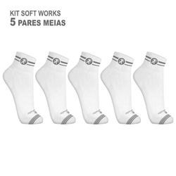 Kit com 5 Pares Meias de Algodão Cano Curto Soft W... - Use Soft Works