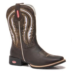 Bota Texana Masculina Bico Quadrado - Crazy Horse ... - VAKARONY