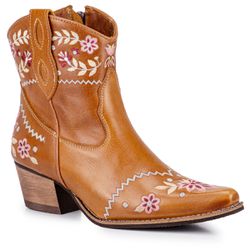 Bota Feminina Bico Fino Cano Curto - Fossil Mostar... - VAKARONY