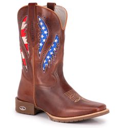 Bota Texana Masculina Bico Quadrado - America - Fo... - VAKARONY