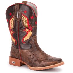 Bota Texana Masculina Bico Quadrado - Réplica De A... - VAKARONY