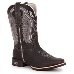 Bota Texana Masculina Bico Quadrado - Crazy Horse ... - VAKARONY