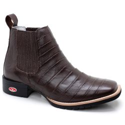 Bota Masculina Cano Curto Bico Quadrado - Tatu - F... - VAKARONY