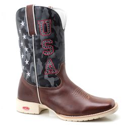 Bota Texana Masculina Bico Quadrado - Usa - Fossil... - VAKARONY