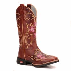 Bota Texana Feminina Bico Quadrado - Fossil Sella/... - VAKARONY