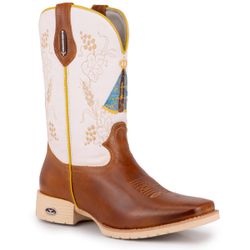 Bota Texana Masculina Bico Quadrado - Nossa Senhor... - VAKARONY