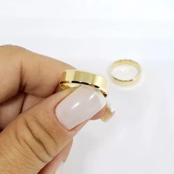 Alianças de Casamento Anápolis 4,5mm - 509 - Lojas de Joias l Ouro 18k e Prata