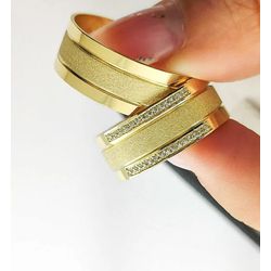 Alianças de Casamento Uberlândia 7mm - 518 - Lojas de Joias l Ouro 18k e Prata