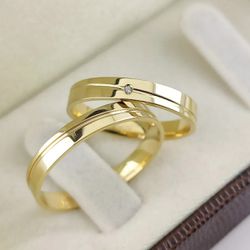 Alianças de Ouro 18k ou Casamento 5,0 Gramas Goiân... - Márcio 1966
