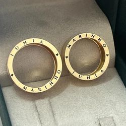 Alianças Lisas em Ouro 18k Gravações a Laser 7mm G... - Márcio Joias 1966