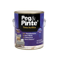 Peg & Pinte Acr Fosco Branco - Galao - Vermat Distribuidora