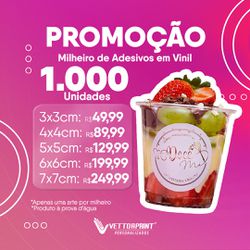 1.000 Rótulos Adesivos à Prova Dágua Personalizado... - VettorPrint Comercial Brasil