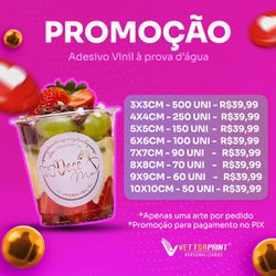 Promoção Rótulos Adesivos à Prova Dágua Personaliz... - VettorPrint