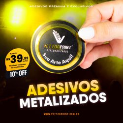 Adesivos Dourado Personalizados - VettorPrint