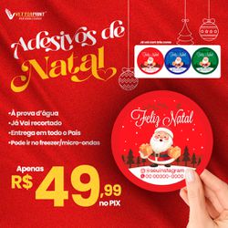 Adesivos de Natal Papai Noel - VettorPrint