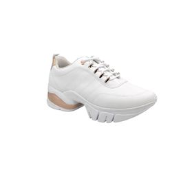 Tenis Feminino Ramarim Plataforma Branco/Rose - 08... - VIA DOS PÉS