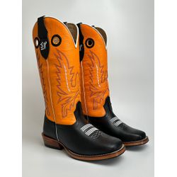 Bota Texana Masculina Country em Couro Legítimo Bi... - Via Horse Boots