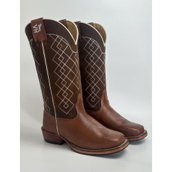 Bota Texana Masculina Bordado Country Couro Bovino... - Via Horse Boots