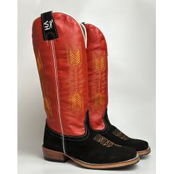Bota Texana Masculina Country em Couro Legítimo Bi... - Via Horse Boots