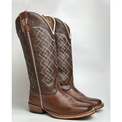 Bota Texana Masculina Bordado Country Couro Bovino... - Via Horse Boots