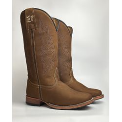 Bota Texana Masculina Country em Couro Legítimo Bi... - Via Horse Boots