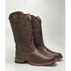 Bota Texana Feminina Couro Legitimo Country Girl S... - Via Horse Boots