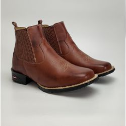 Botina Texana Masculina Country Solado Borracha Co... - Via Horse Boots