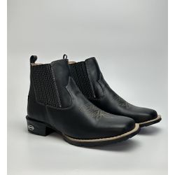 Botina Texana Masculina Country Solado Borracha Co... - Via Horse Boots