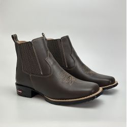 Botina Texana Masculina Country Solado Borracha Co... - Via Horse Boots