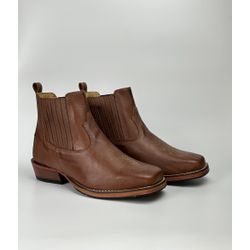  Botina Masculina Texana Country Carrapeta em Cour... - Via Horse Boots