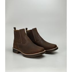 Botina Crazy Horse Couro Legitimo Sola Jhamp Rodei - Via Horse Boots