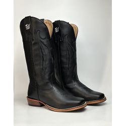 Bota Texana Masculino Em Couro Legítimo Salto Carr... - Via Horse Boots