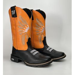 Bota Texana Country Índio Cocar 100% Couro Legitim... - Via Horse Boots