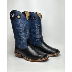 Bota Texana Masculina Bordado country em Couro leg... - Via Horse Boots