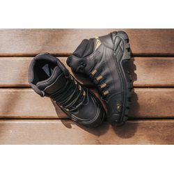 Bota Kansas em Couro Legítimo com C.A. VL049 - Pre... - Via Livre Boots