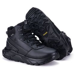 Bota Coturno Masculino Couro Resistente Sola EVA C... - Via Livre Boots